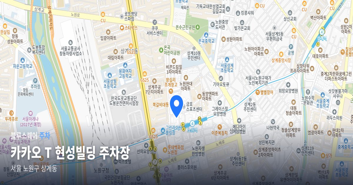 카카오 T 현성빌딩 주차장 위치 지도