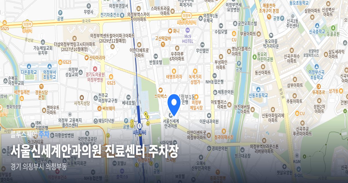 서울신세계안과의원 진료센터 주차장 위치 지도