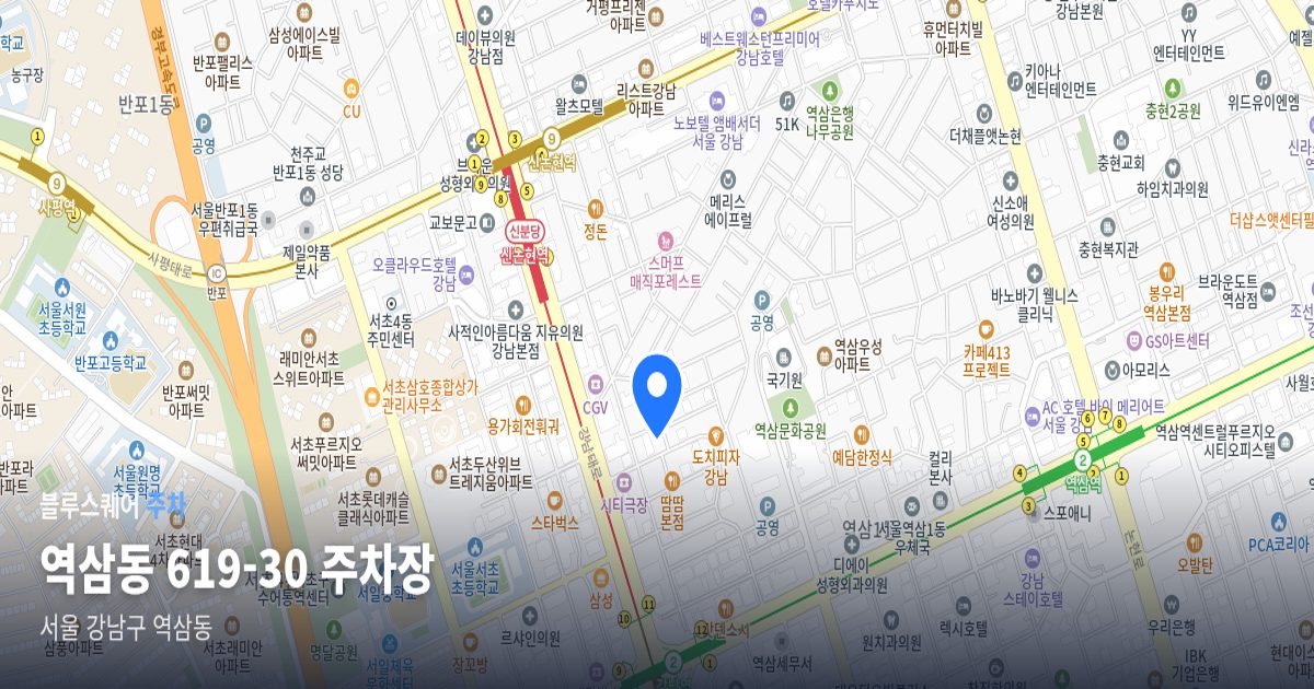 역삼동 619-30 주차장 위치 지도