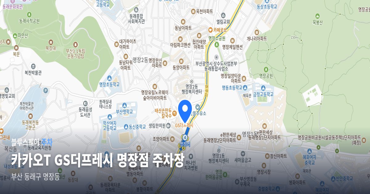 카카오T GS더프레시 명장점 주차장 위치 지도