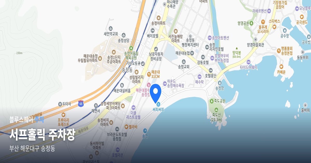 서프홀릭 주차장 위치 지도