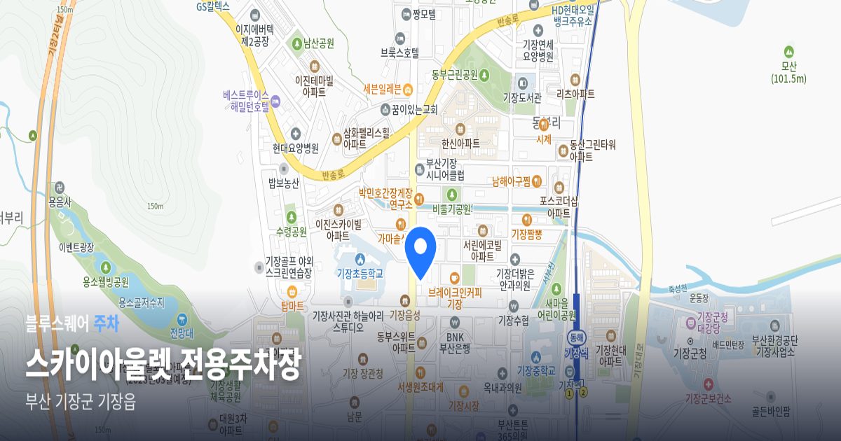 스카이아울렛 전용주차장 위치 지도