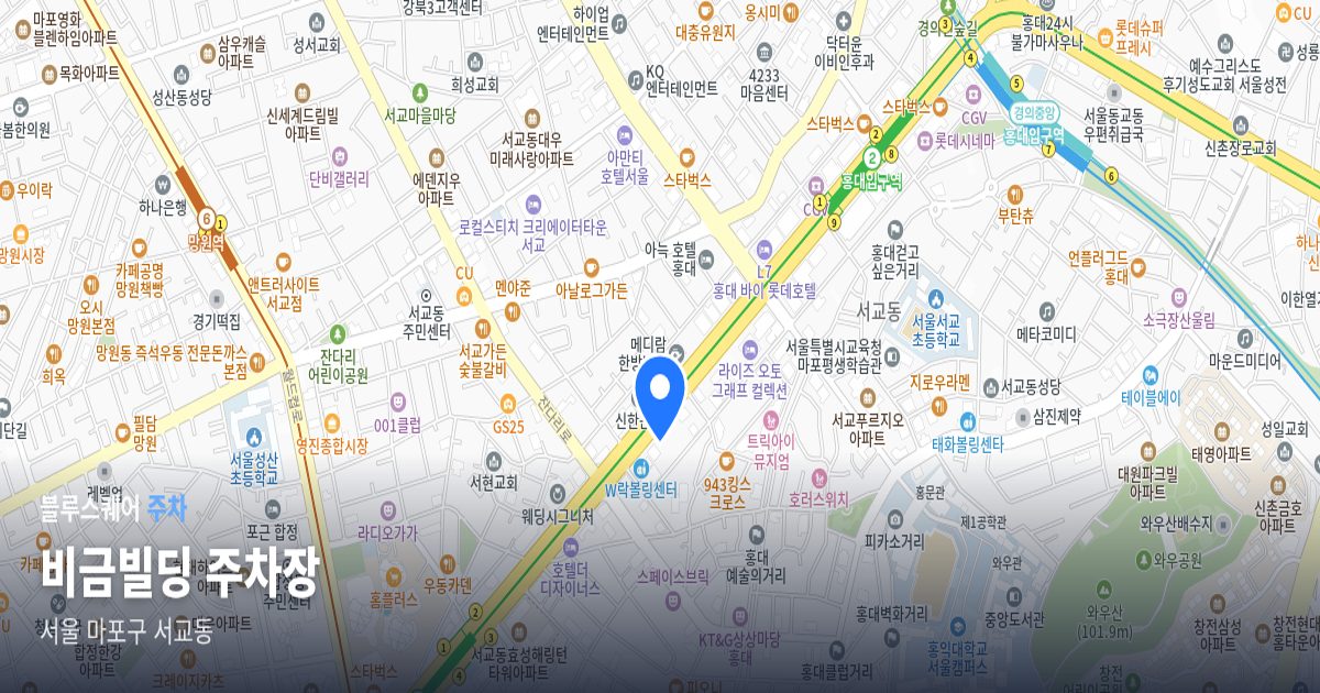 비금빌딩 주차장 위치 지도
