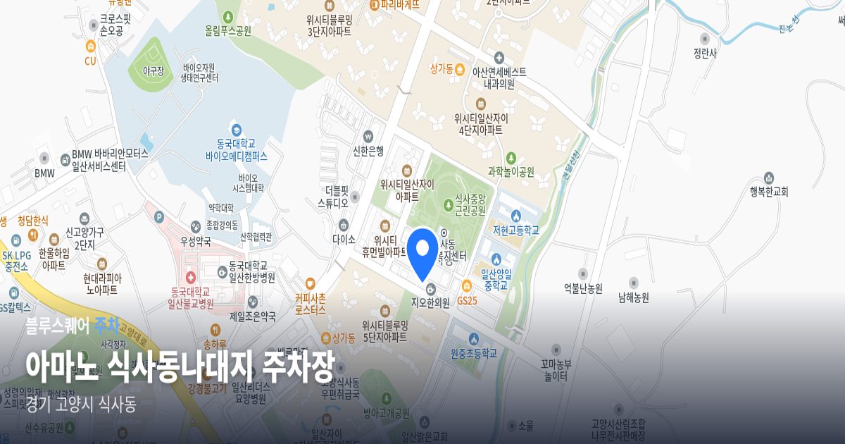 아마노 식사동나대지 주차장 위치 지도