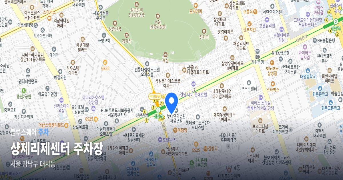 샹제리제센터 주차장 위치 지도