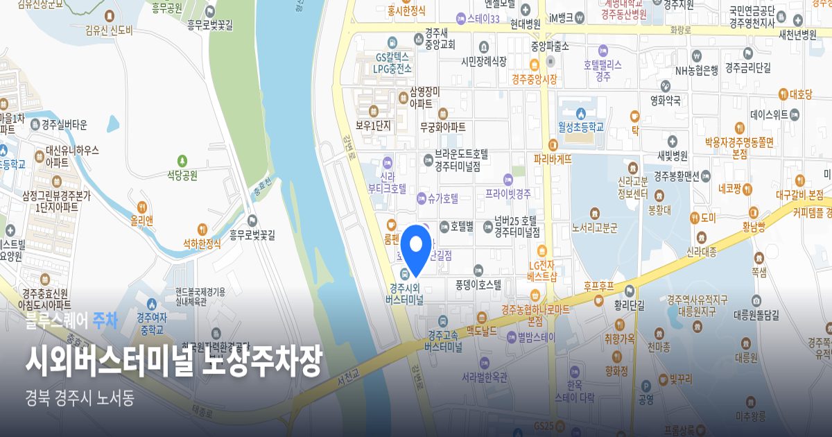 시외버스터미널 노상주차장 위치 지도