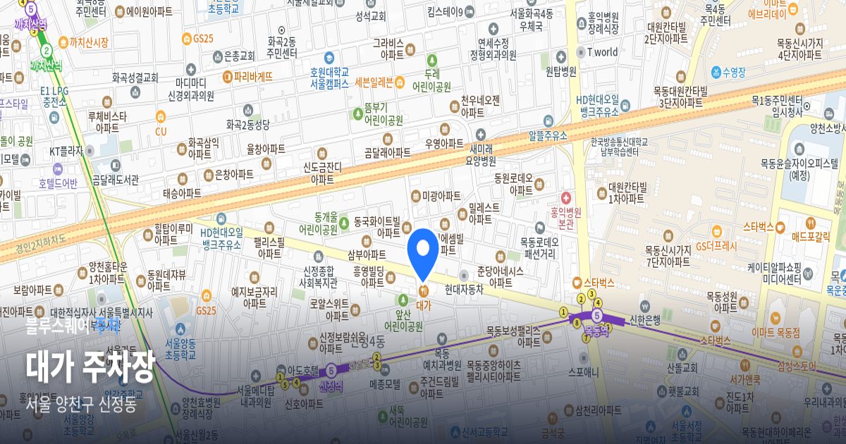 대가 주차장 위치 지도
