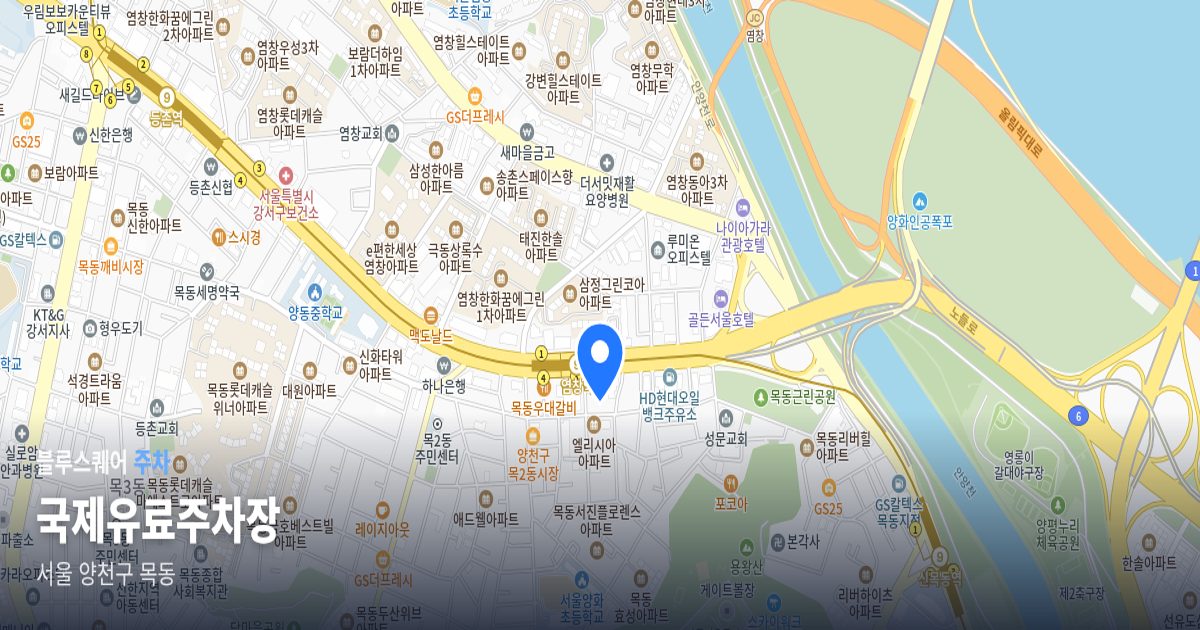 국제유료주차장 위치 지도