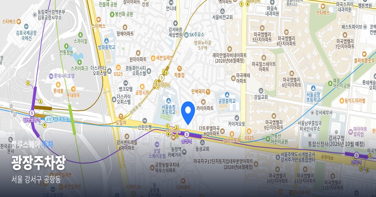 광장주차장 위치 지도