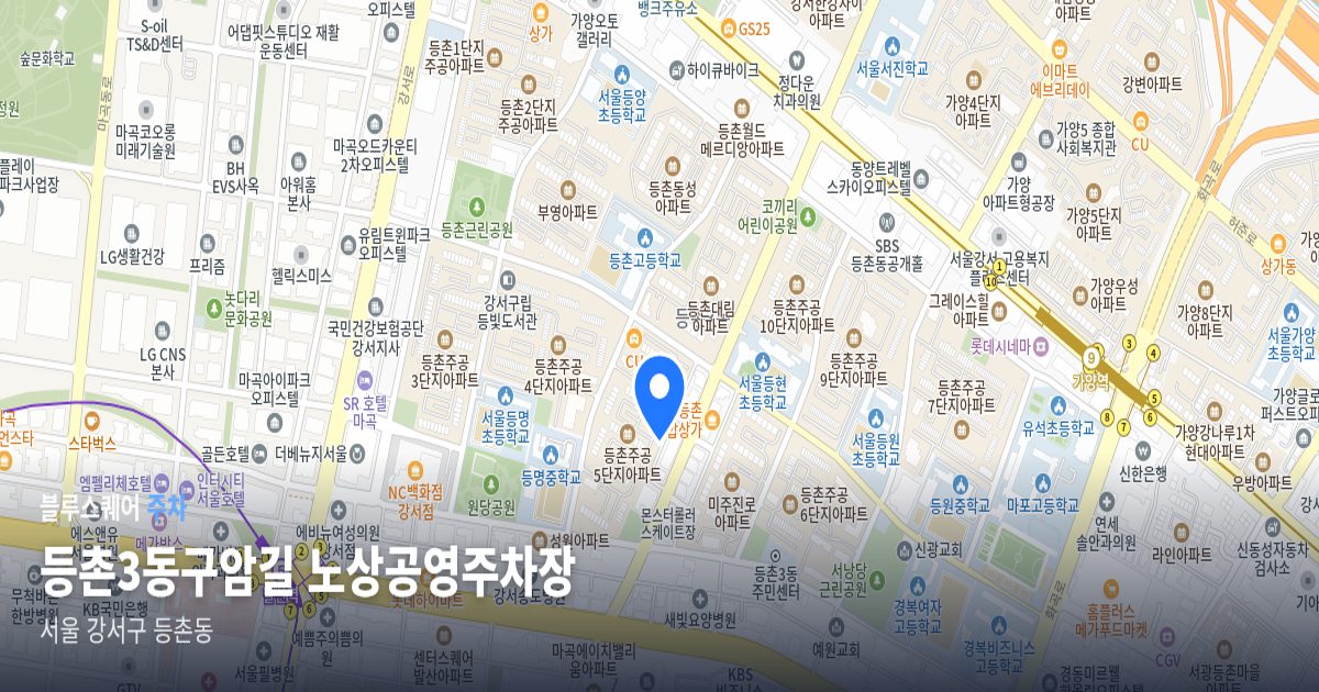 등촌3동구암길 노상공영주차장 위치 지도