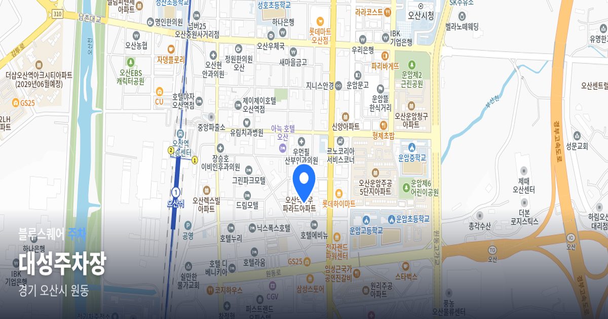 대성주차장 위치 지도