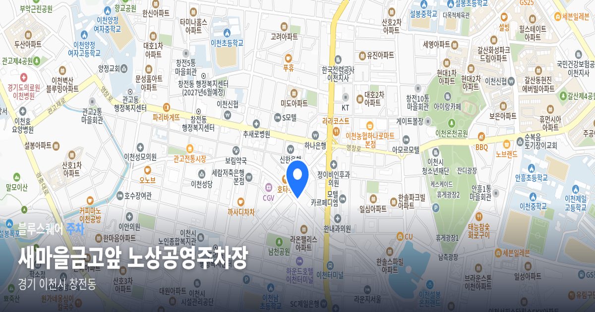 새마을금고앞 노상공영주차장 위치 지도