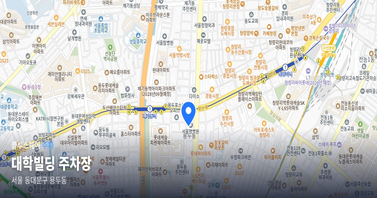 대학빌딩 주차장 위치 지도