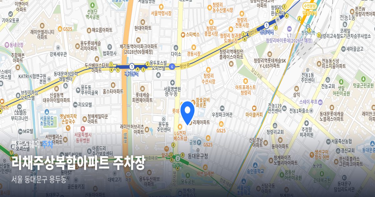 리채주상복합아파트 주차장 위치 지도