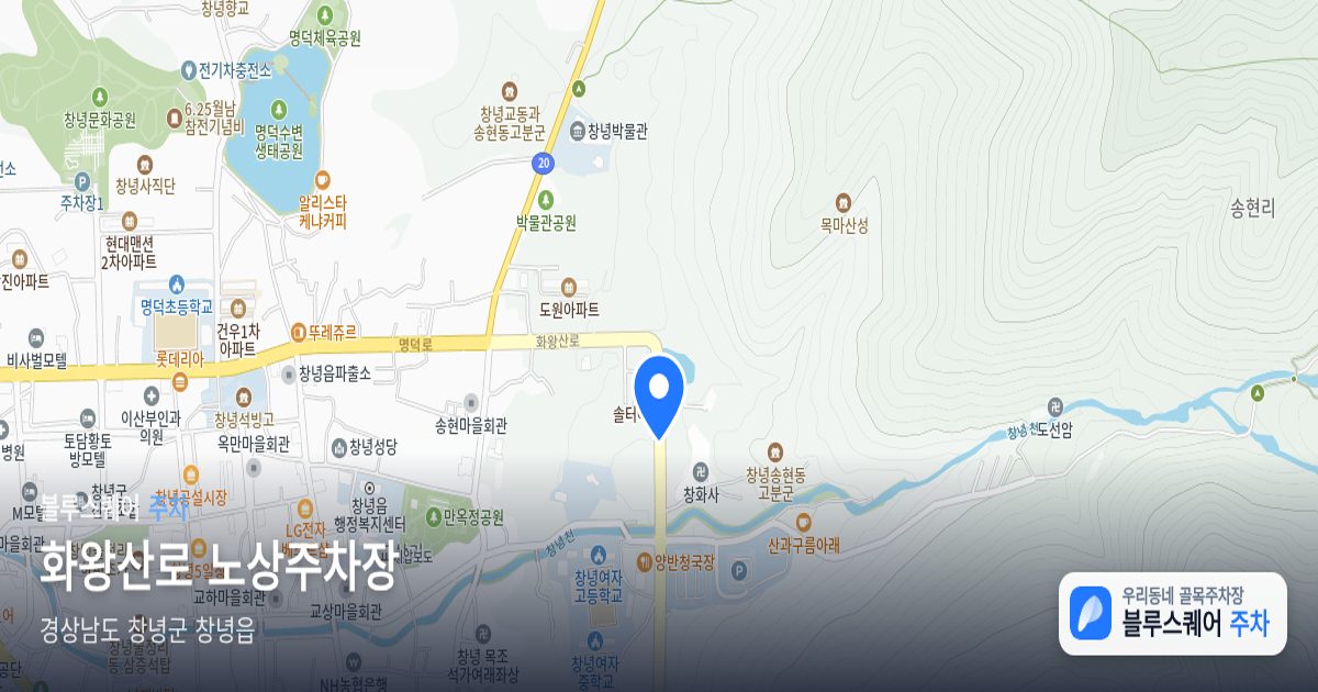 화왕산로 노상주차장 위치 지도