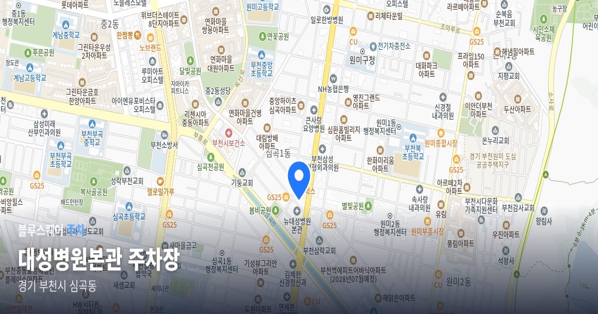 대성병원본관 주차장 위치 지도