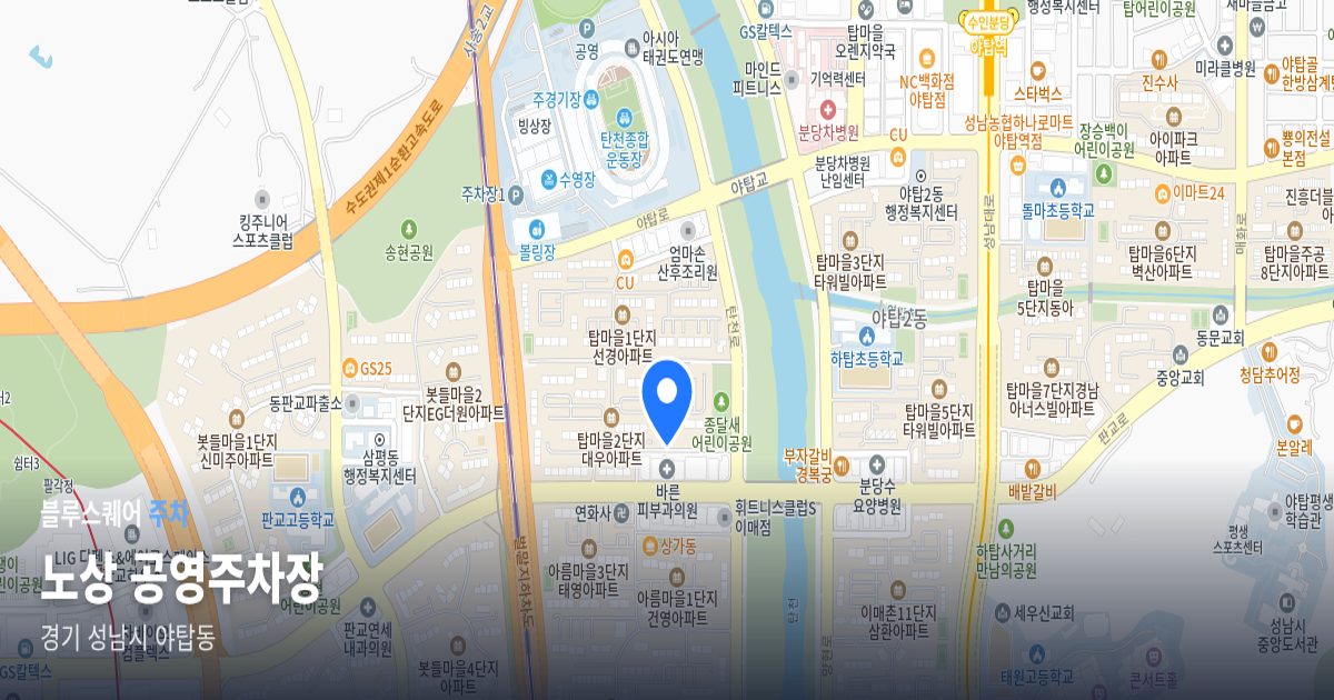 노상 공영주차장 위치 지도