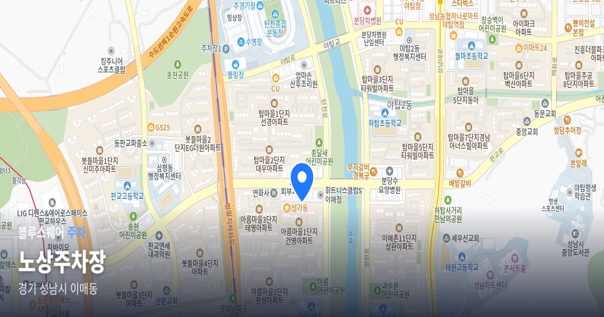 노상주차장 위치 지도
