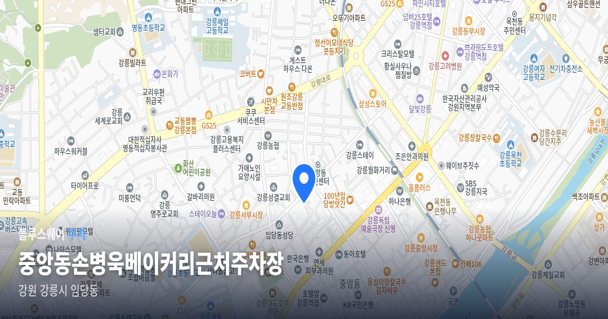 중앙동손병욱베이커리근처주차장 위치 지도
