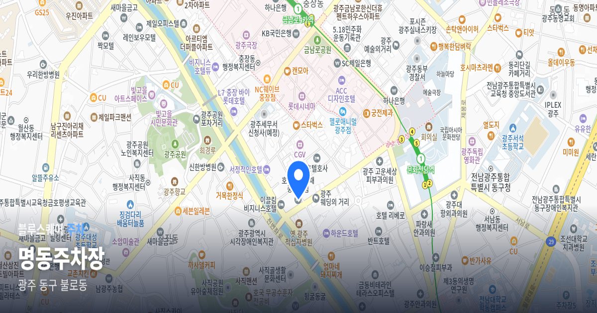 명동주차장 위치 지도