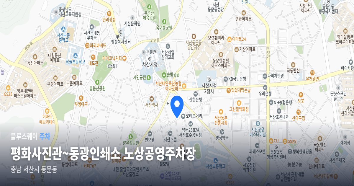 평화사진관~동광인쇄소 노상공영주차장 위치 지도