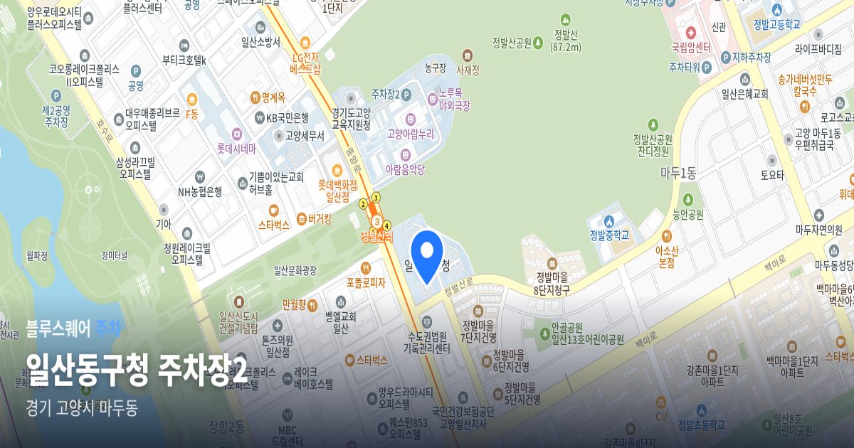 일산동구청 주차장2 위치 지도