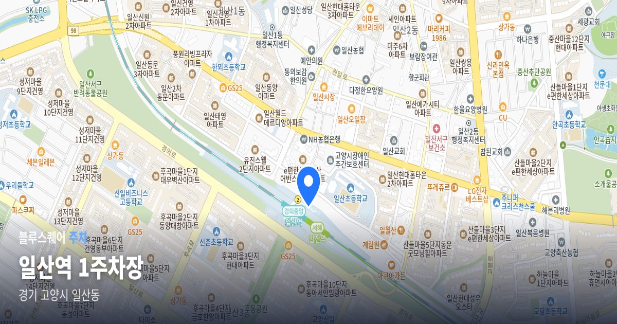 일산역 1주차장 위치 지도