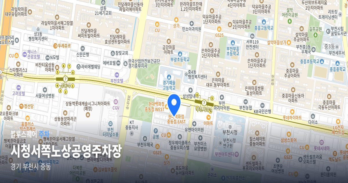 시청서쪽노상공영주차장 위치 지도