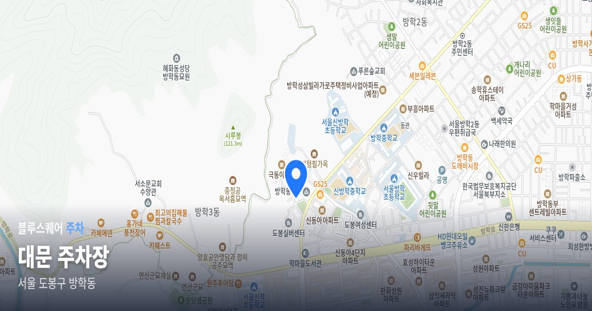 대문 주차장 위치 지도