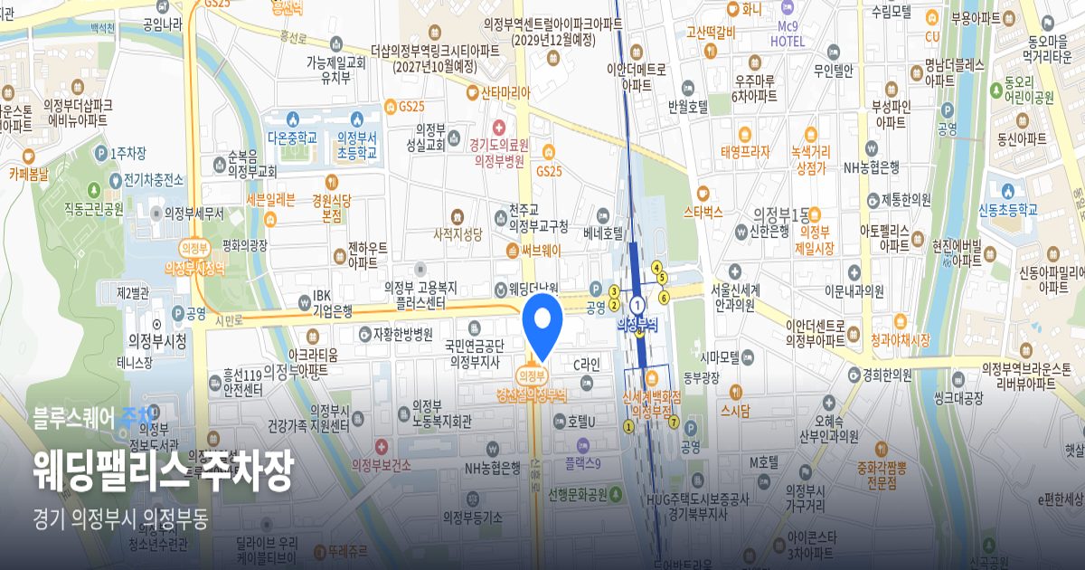 웨딩팰리스 주차장 위치 지도