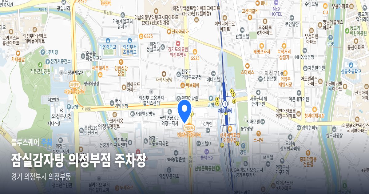 잠실감자탕 의정부점 주차장 위치 지도