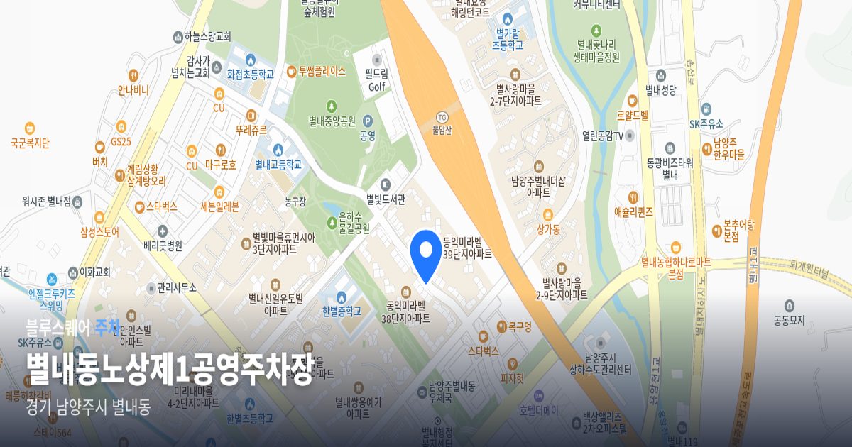별내동노상제1공영주차장 위치 지도