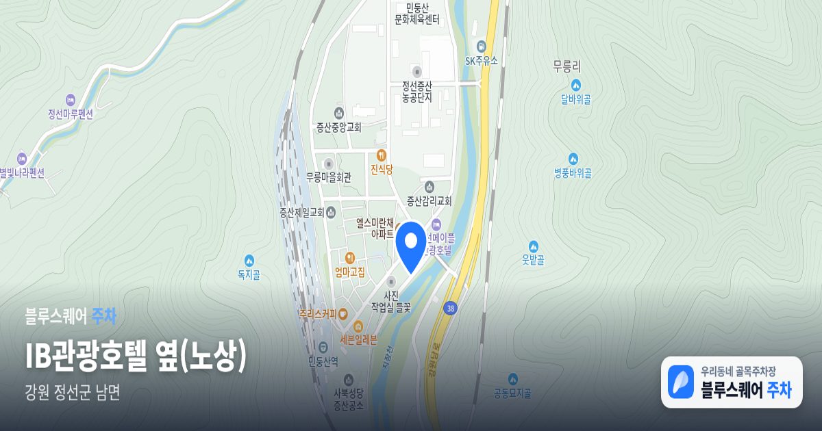 IB관광호텔 옆(노상) 위치 지도