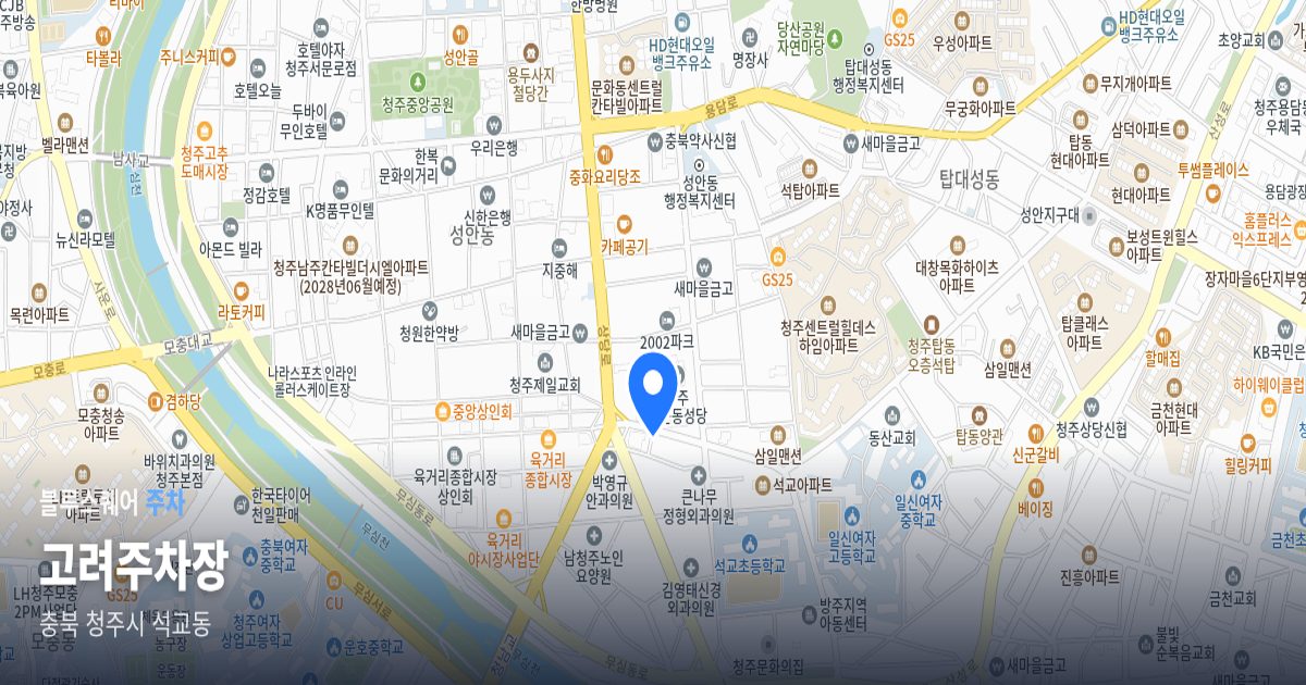 고려주차장 위치 지도