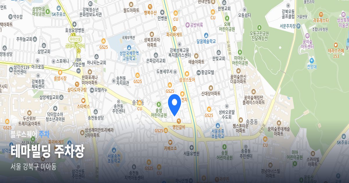 테마빌딩 주차장 위치 지도
