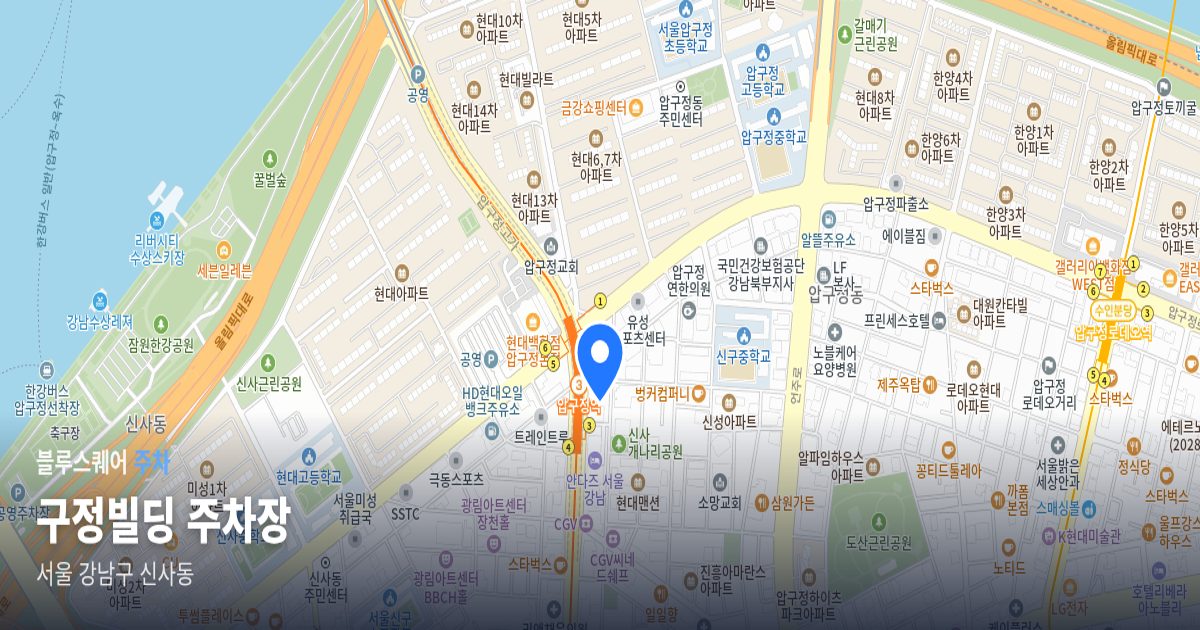 구정빌딩 주차장 위치 지도