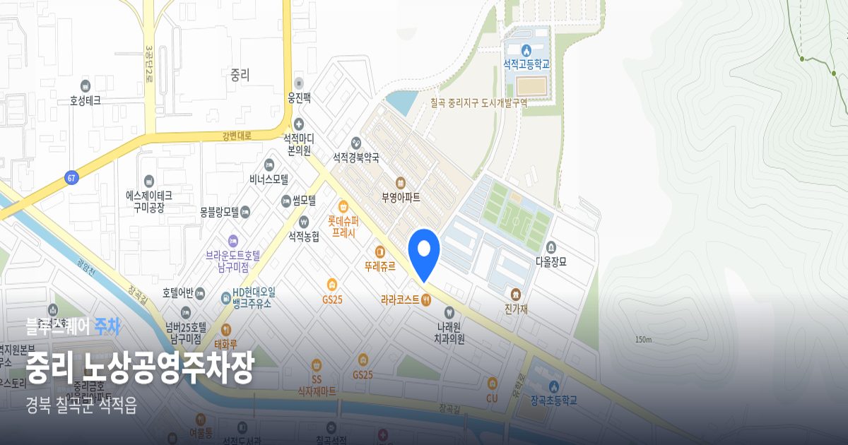 중리 노상공영주차장 위치 지도