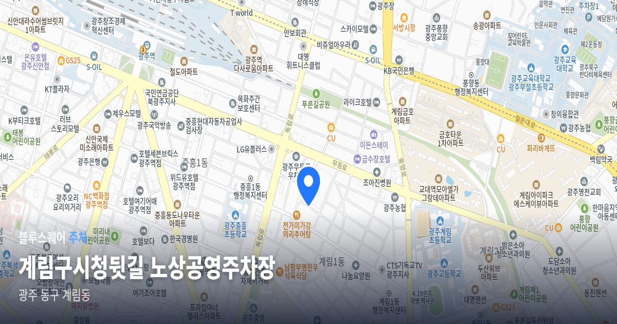 계림구시청뒷길 노상공영주차장 위치 지도