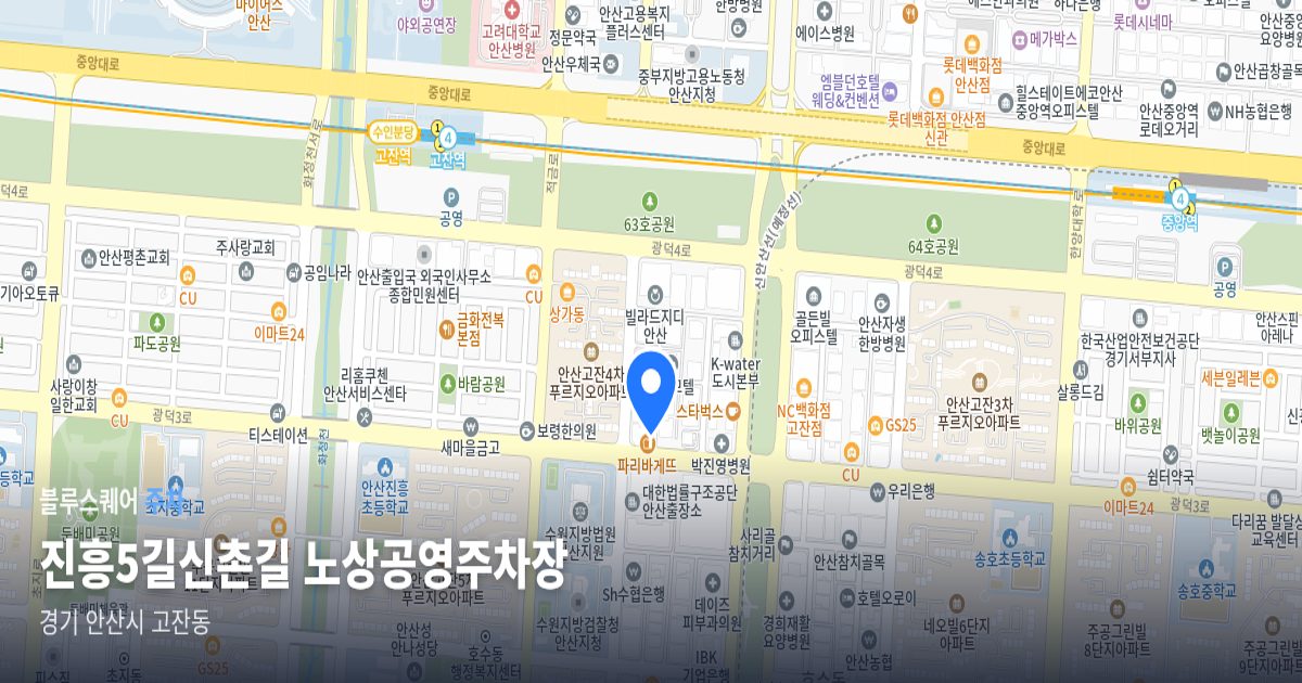 진흥5길신촌길 노상공영주차장 위치 지도