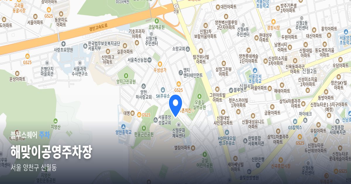 해맞이공영주차장 위치 지도