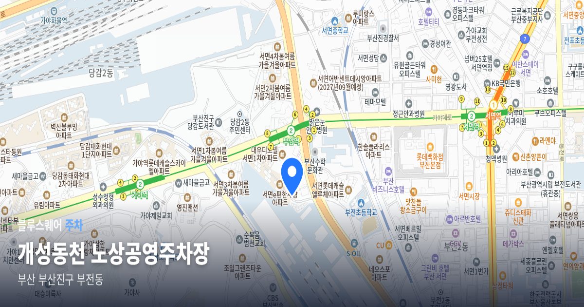 개성동천 노상공영주차장 위치 지도