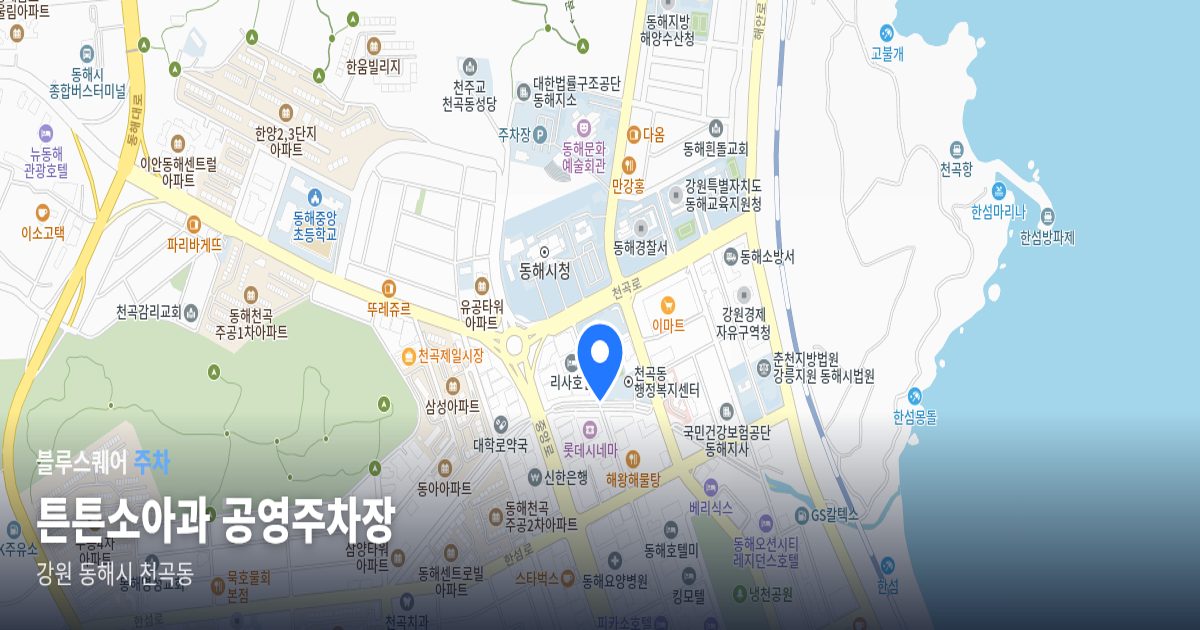 튼튼소아과 공영주차장 위치 지도