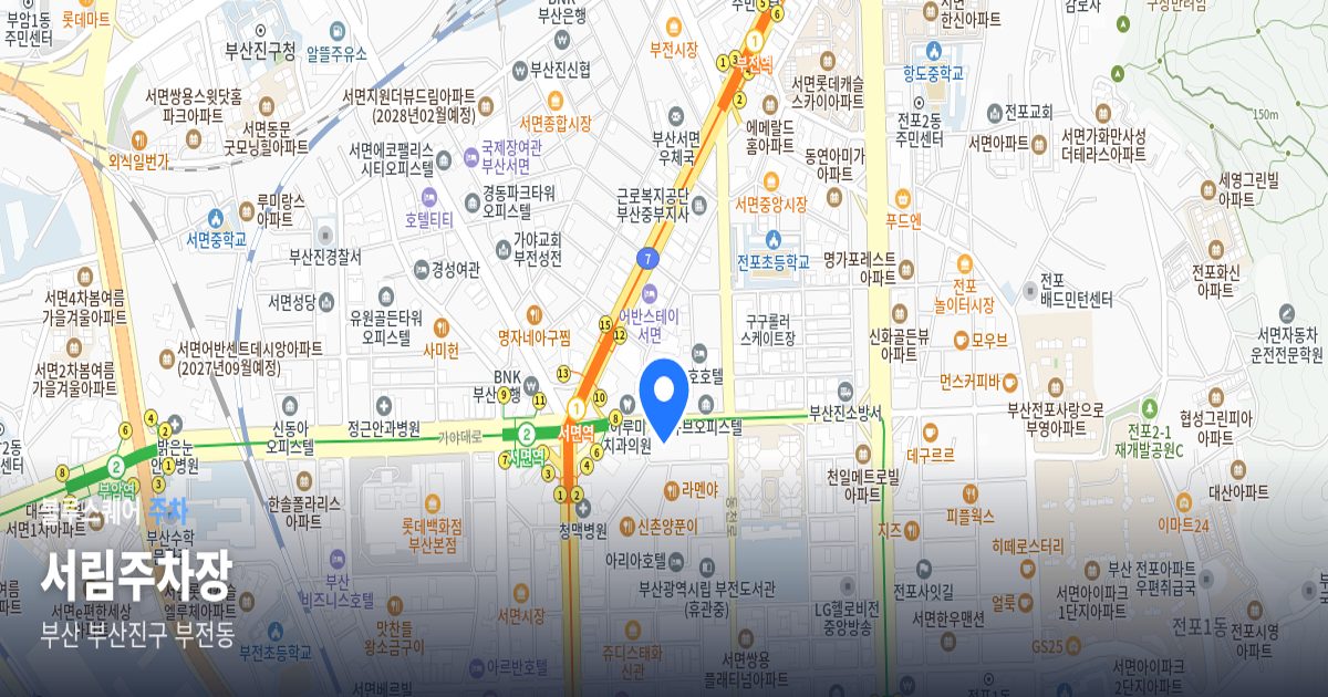 서림주차장 위치 지도