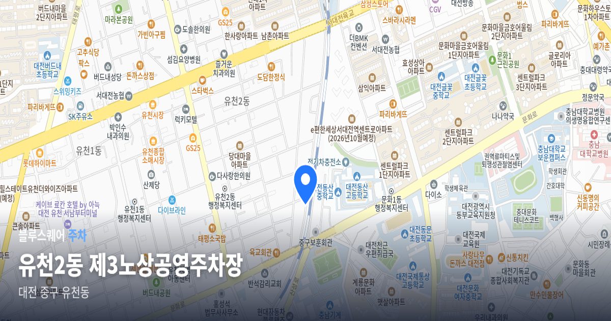 유천2동 제3노상공영주차장 위치 지도