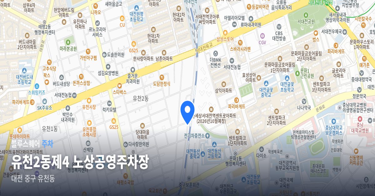 유천2동제4 노상공영주차장 위치 지도