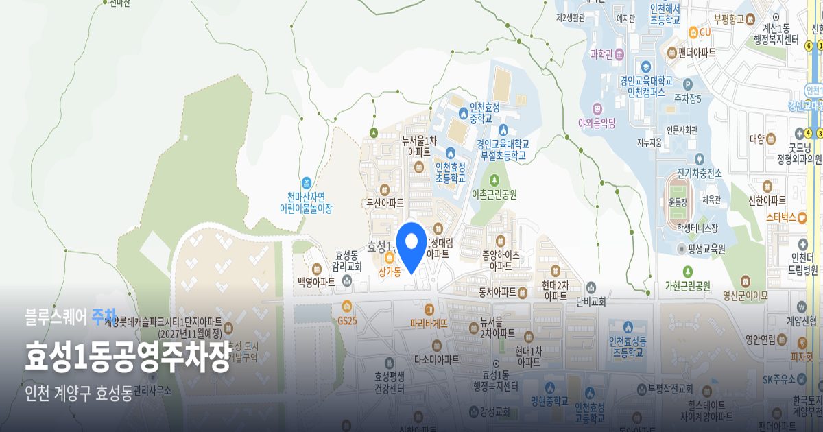 효성1동공영주차장 위치 지도