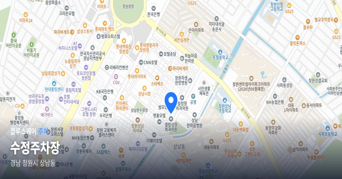 수정주차장 위치 지도