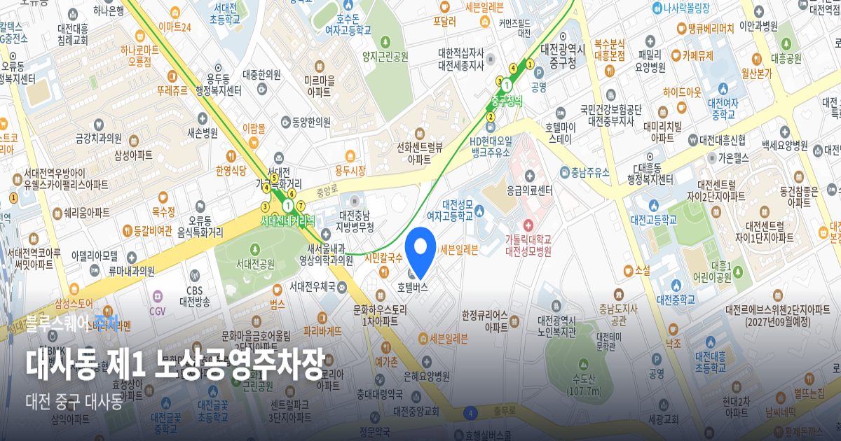대사동 제1 노상공영주차장 위치 지도