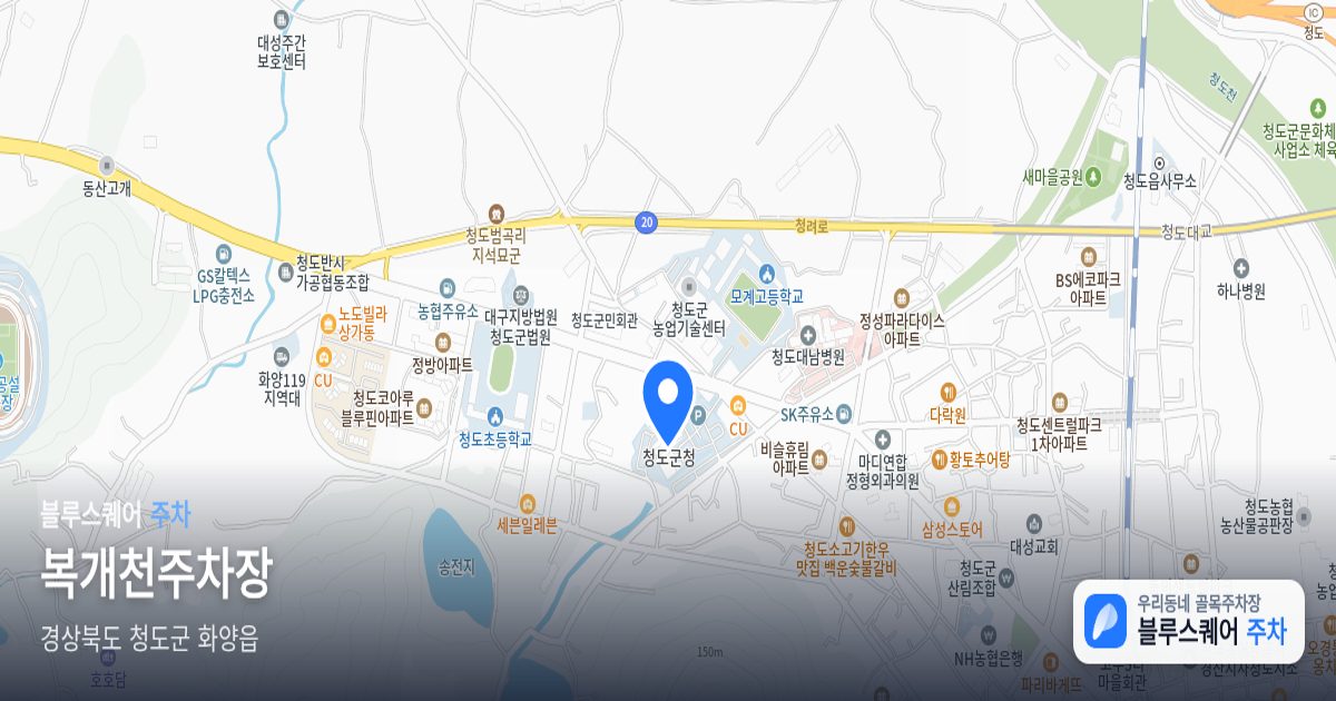 복개천주차장 위치 지도