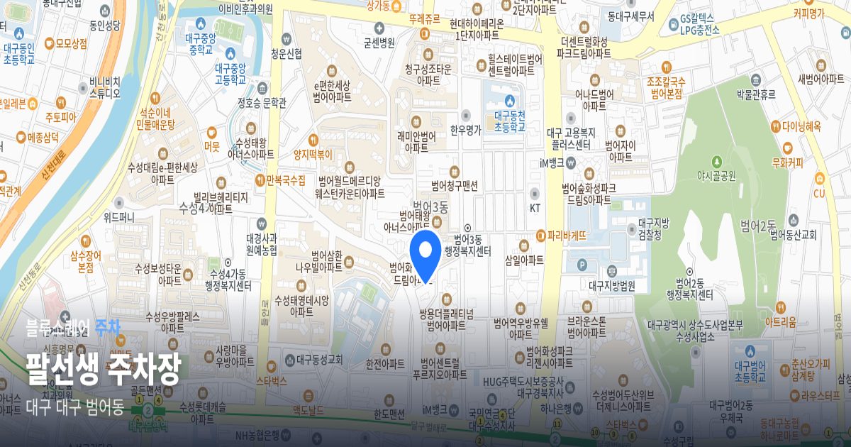 팔선생 주차장 위치 지도